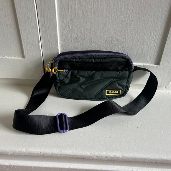 Ganni Quilted Festival Crossbody Bag - Picture 1 of 3